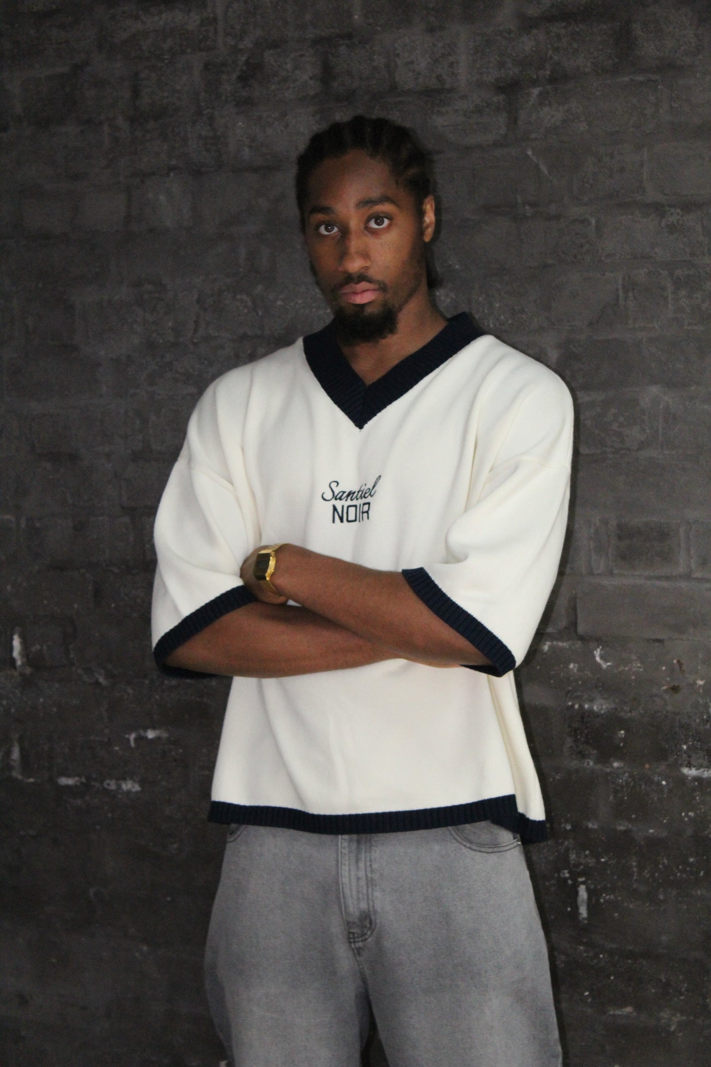 IVORY V KNIT JERSEY