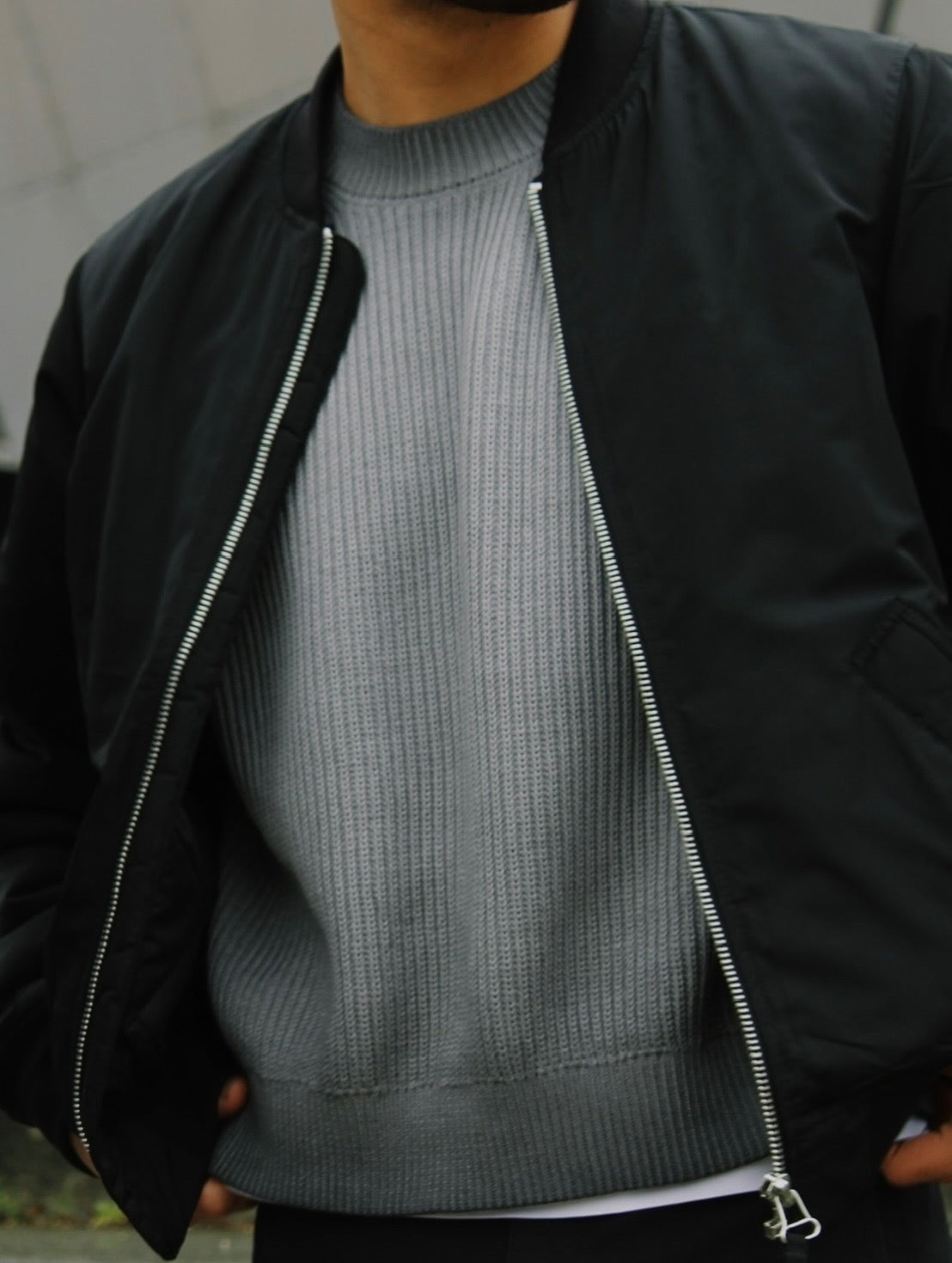 HAND DYED RIBBED KNIT SWEATER