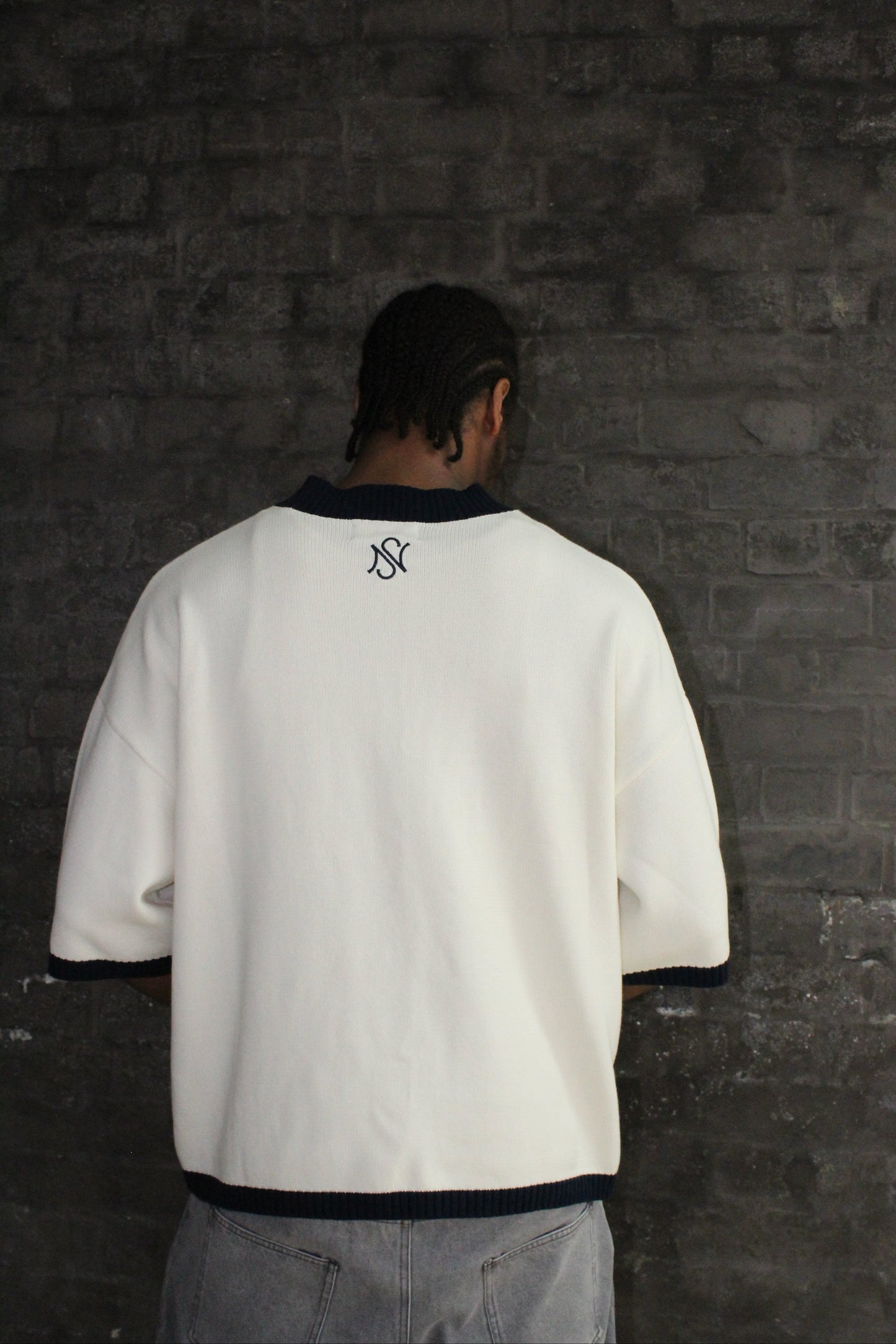 IVORY V KNIT JERSEY